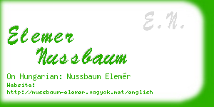elemer nussbaum business card