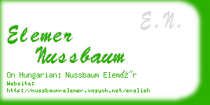 elemer nussbaum business card